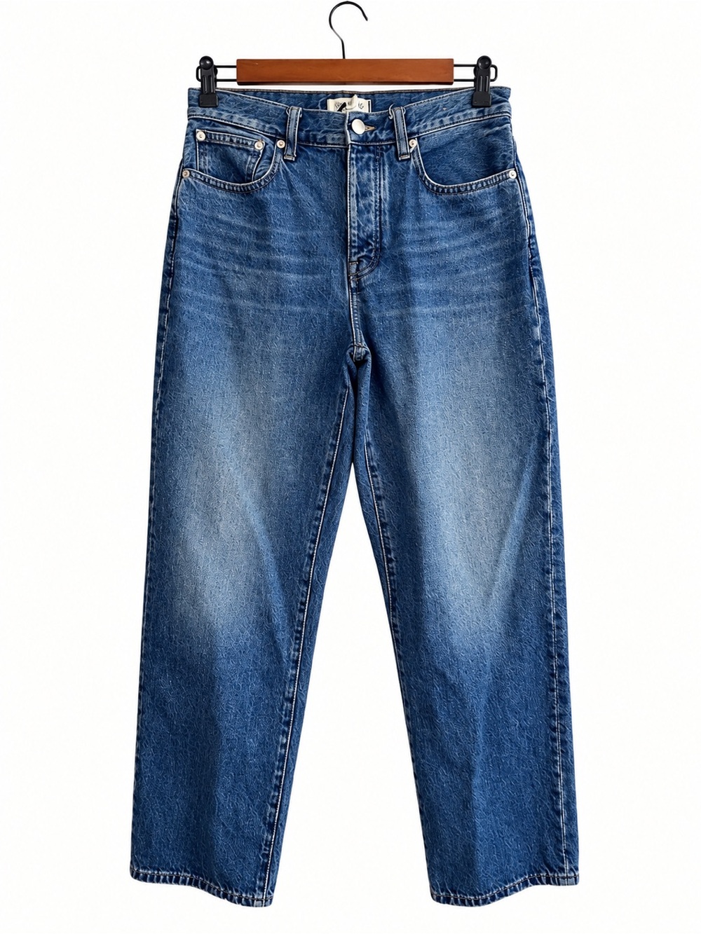 Madewell Low-Slung Straight Jeans in Blue Waist 26